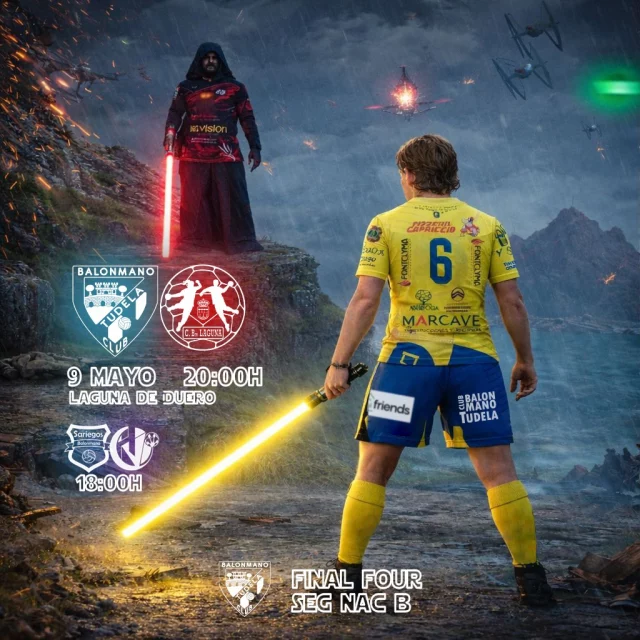 🟡🔵EL LADO AMARILLO🔵🟡
Tras quedar en quinta posición conseguimos en pase a la Final Four por el ascenso a segunda nacional debido a que el Bm Delicias, cuarto clasificado, ya tiene un equipo en dicha liga.

Nuestro segunda nacional B Simasec Cbm Tudela jugará la semifinal contra el primer clasificado, el Bm Laguna. Un duelo prometedor donde esperamos que la fuerza nos acompañe.

👥Segunda Nacional B
📍 Municipal Laguna de Duero
🗓️ 09/05
⌚20:00
💥 Bm Laguna 🆚 Cbm Tudela Simasec

1..2..3..¡TUDELA!🔵🟡💪🤾